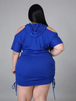 Plus Size Solid Casual Short Sleeve Short Dresses 11 Plus Size Solid Casual Short Sleeve Short Dresses -Define Your Shop P 20210727104620989 687