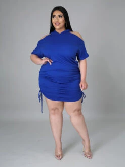 Plus Size Solid Casual Short Sleeve Short Dresses 13 Plus Size Solid Casual Short Sleeve Short Dresses -Define Your Shop P 20210727104630167 432