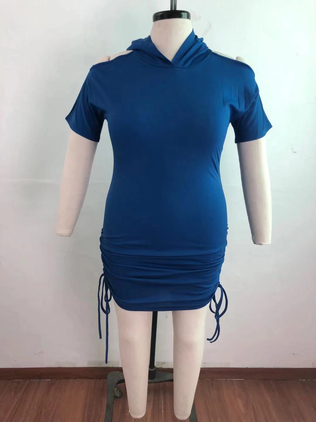 Plus Size Solid Casual Short Sleeve Short Dresses 8 Plus Size Solid Casual Short Sleeve Short Dresses - Image 6