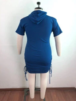 Plus Size Solid Casual Short Sleeve Short Dresses 15 Plus Size Solid Casual Short Sleeve Short Dresses -Define Your Shop P 20210727104703755 358