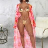 Beach Sexy Perspective Print Cover Up Coat