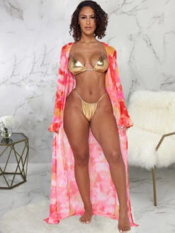 Define Your Shop 45 Beach Sexy Perspective Print Cover Up Coat