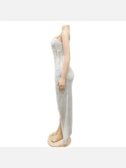 Faux Pearl Sequined Sleeveless Maxi Dress For Party 12 Faux Pearl Sequined Sleeveless Maxi Dress For Party -Define Your Shop P 20220219112611292 395