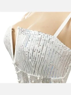 Faux Pearl Sequined Sleeveless Maxi Dress For Party 14 Faux Pearl Sequined Sleeveless Maxi Dress For Party -Define Your Shop P 20220219112613515 849