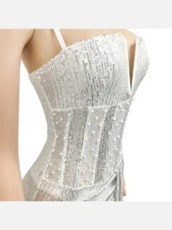 Faux Pearl Sequined Sleeveless Maxi Dress For Party 15 Faux Pearl Sequined Sleeveless Maxi Dress For Party -Define Your Shop P 20220219112614623 533