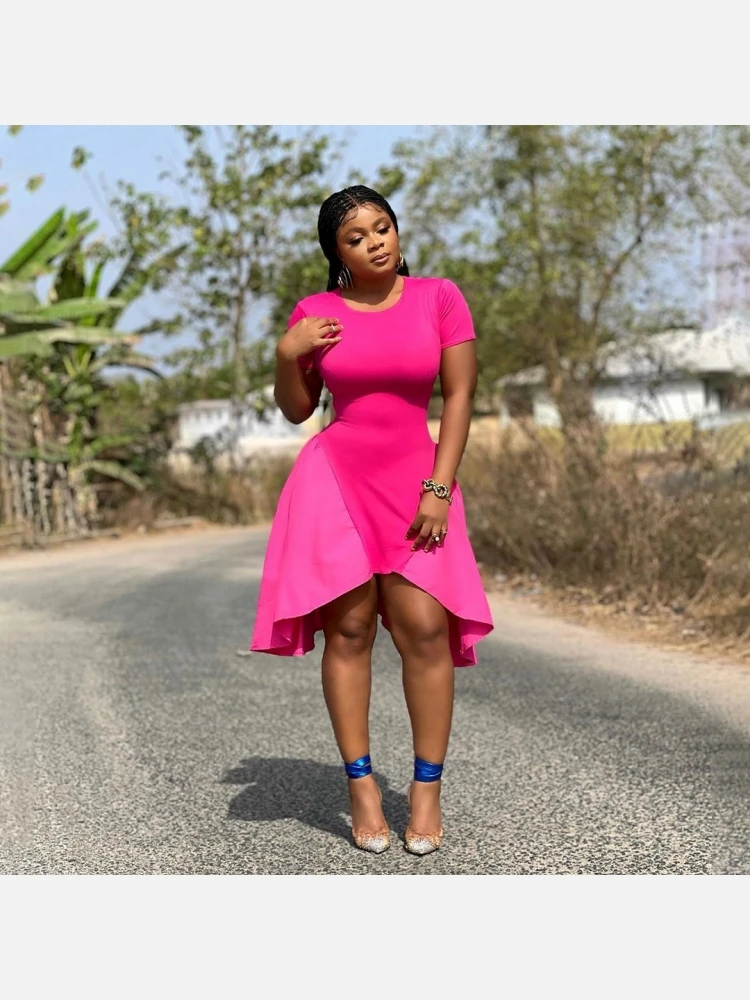 Irregular Hem Pure Color Summer Dresses 5 Irregular Hem Pure Color Summer Dresses - Image 3