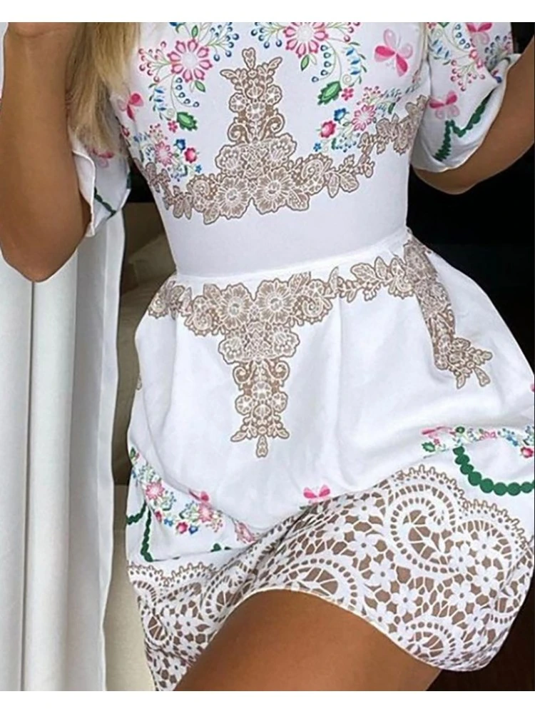 Vintage Linen Puff Sleeve Short Dresses For Women 5 Vintage Linen Puff Sleeve Short Dresses For Women - Image 3