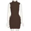 Designer Ruched Seductive Tie Wrap Sleeveless Dress 2 Designer Ruched Seductive Tie Wrap Sleeveless Dress -Define Your Shop P 20220519093521015 628
