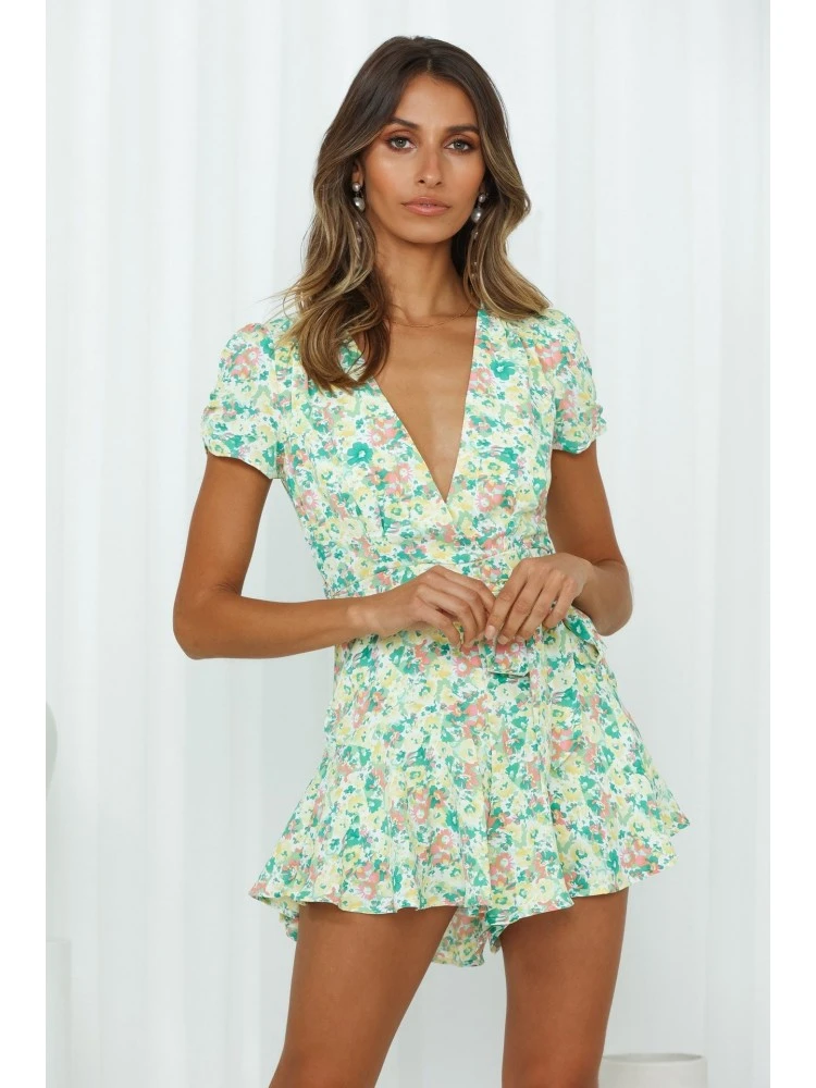 Fashion V-Neck Print Short Sleeve Dress 4 Fashion V-Neck Print Short Sleeve Dress - Image 2
