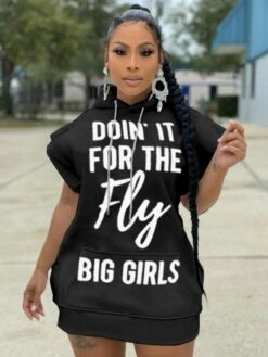 Casual White Hooded Collar Plus Size Short Dress