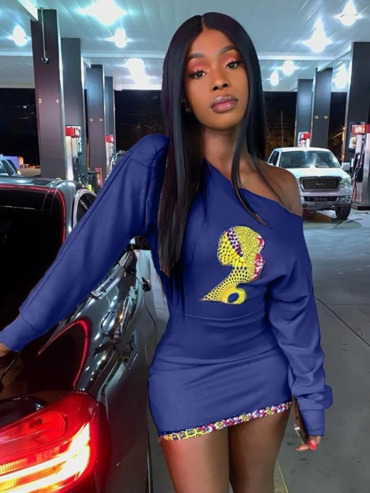 Sexy Figure Pattern Long Sleeve Dress 3 Sexy Figure Pattern Long Sleeve Dress