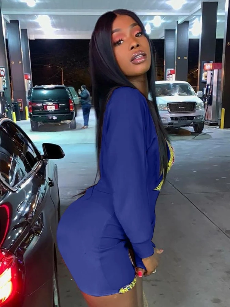 Sexy Figure Pattern Long Sleeve Dress 4 Sexy Figure Pattern Long Sleeve Dress - Image 2