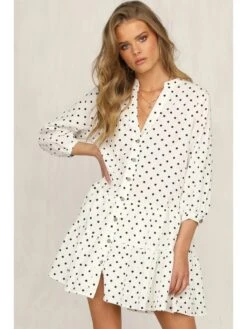 Define Your Shop 24 Polka Dots Ruffled Patchwork Dress