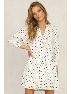 Polka Dots Ruffled Patchwork Dress -Define Your Shop P 20220705181703583 242