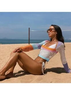 Summer Hollowed Out Women's Beach Sunscreen Top 8 Summer Hollowed Out Women's Beach Sunscreen Top -Define Your Shop P 20220805094944780 604