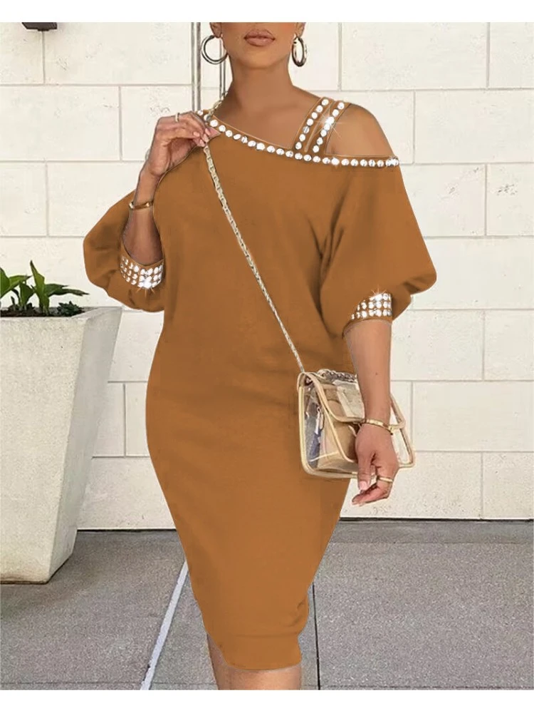 Casual Pure Color Off Shoulder Dress 3 Casual Pure Color Off Shoulder Dress