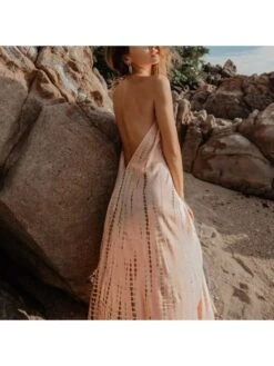 Casual Beach Vacation Halter Loose Maxi Dress 14 Casual Beach Vacation Halter Loose Maxi Dress -Define Your Shop P 20230207143417629 649