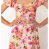 Ladies Puff Sleeve Split Hem Floral Midi Dress 1 Ladies Puff Sleeve Split Hem Floral Midi Dress -Define Your Shop P 20230324110917995 602