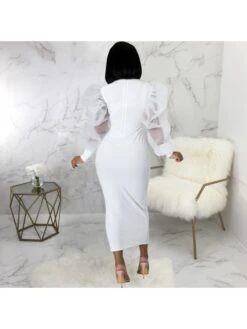 Women's Commuting Puff Sleeve Long Sleeve Dress -Define Your Shop P 20230505192124753 746