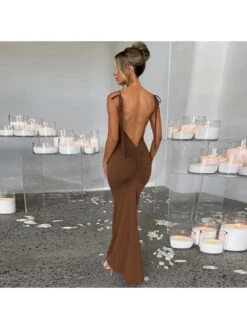 Sexy Slim Backless Long Sleeveless Dress -Define Your Shop P 20230625095110001 555