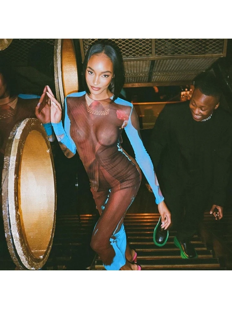 Sexy See-through Backless Maxi Dress 5 Sexy See-through Backless Maxi Dress - Image 3