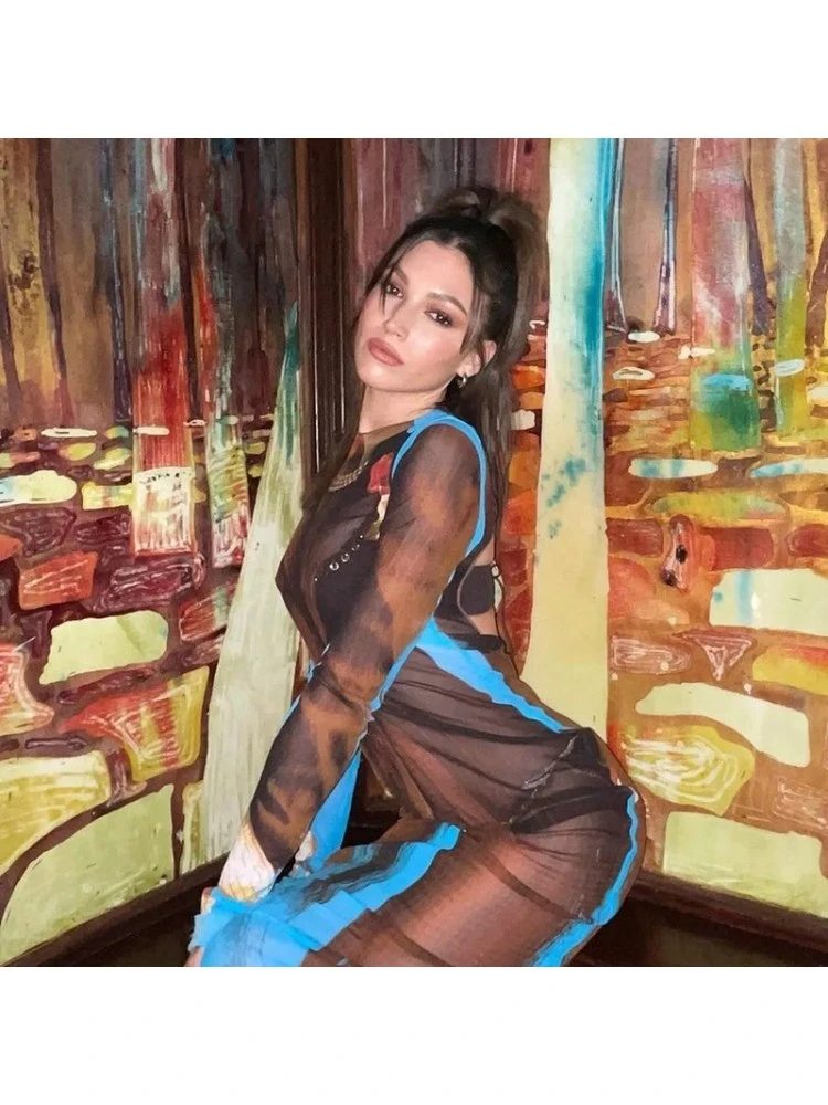 Sexy See-through Backless Maxi Dress 7 Sexy See-through Backless Maxi Dress - Image 5