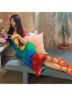 Yellow Sexy Round Neck Short Sleeve Dress -Define Your Shop P 20230720145827027 255