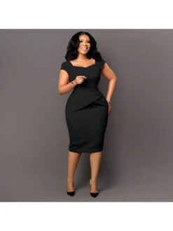 Women's Casual Pure Color Dress