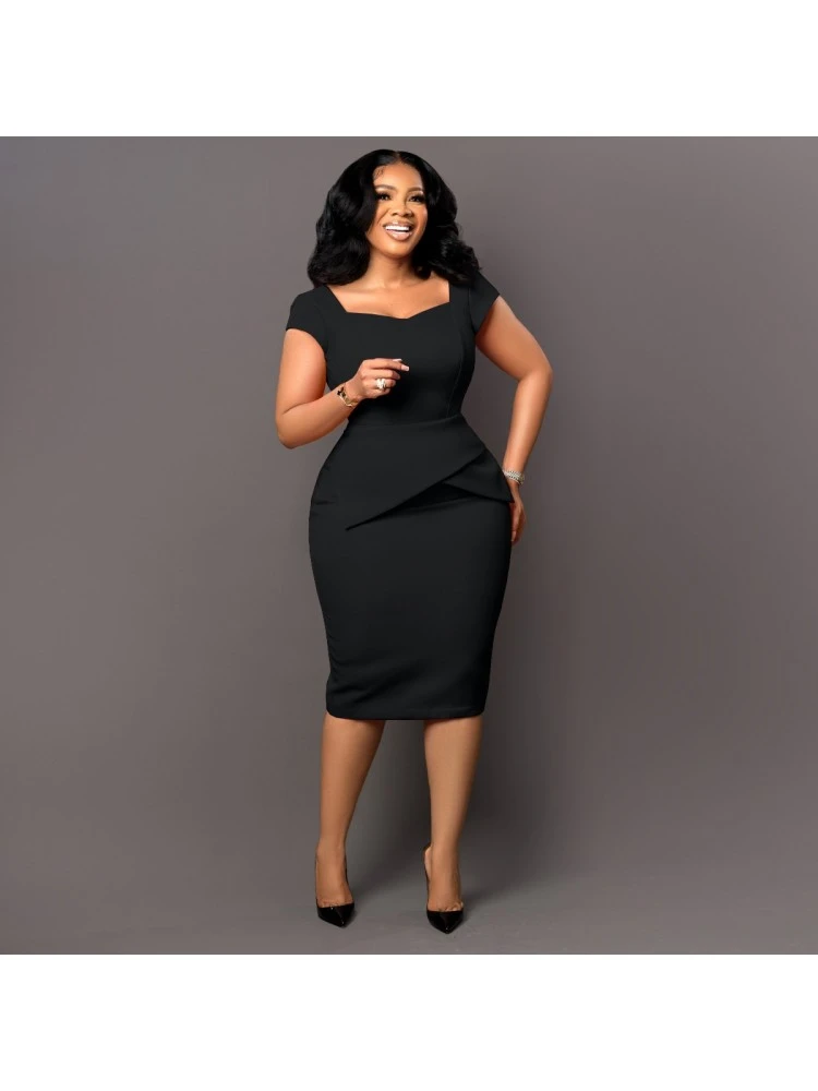 Women's Casual Pure Color Dress 3 Women's Casual Pure Color Dress