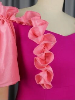 Fall Dress Like Magenta Puff Sleeve Slim Maxi Dress -Define Your Shop P 20230824112229588 969