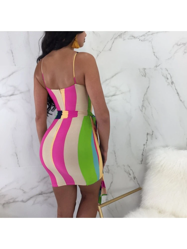 Sexy Printing Sleeveless Bodycon Dress 4 Sexy Printing Sleeveless Bodycon Dress - Image 2