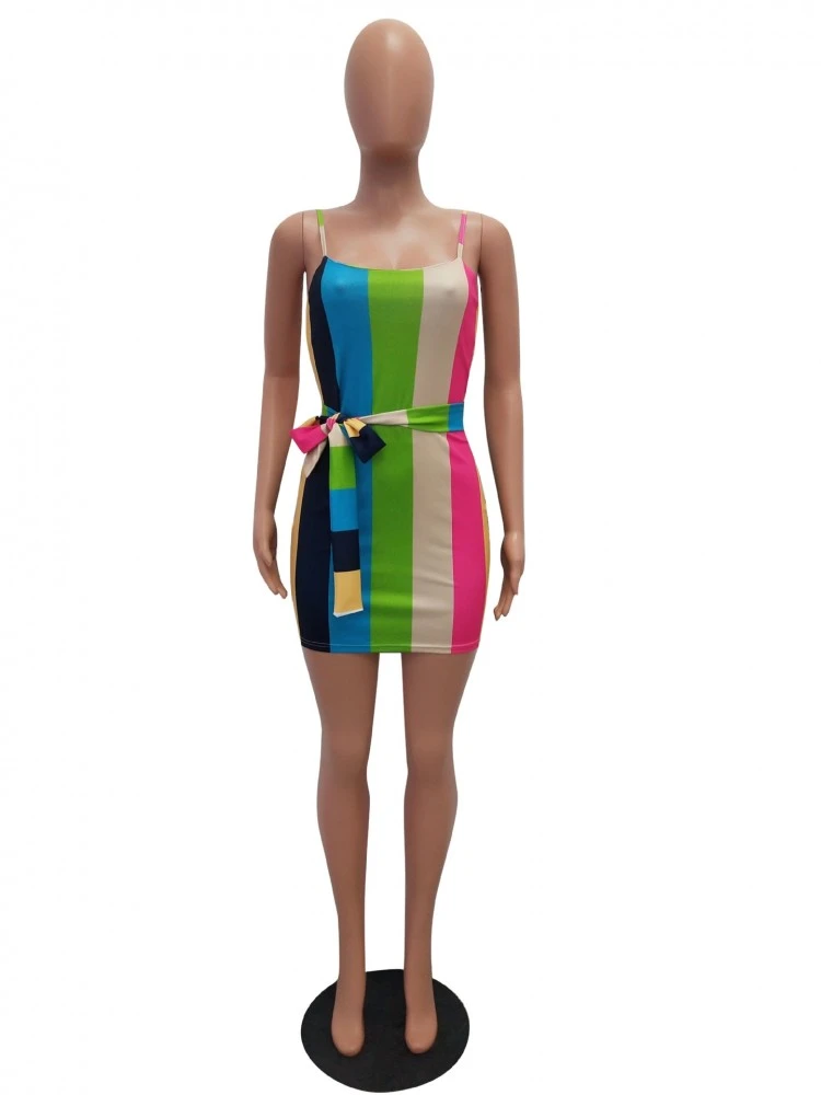 Sexy Printing Sleeveless Bodycon Dress 5 Sexy Printing Sleeveless Bodycon Dress - Image 3