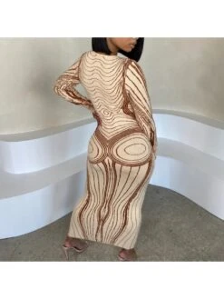 Floral Sexy Wrap Hip Long Sleeve Dress -Define Your Shop P 20230904180514631 557