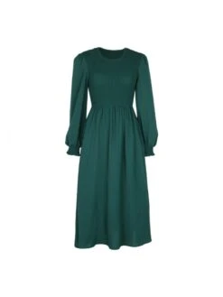 Pure Color Patchwork Ruffled Crew Neck Dress 12 Pure Color Patchwork Ruffled Crew Neck Dress -Define Your Shop P 20230906113920214 790