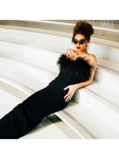 Solid Color Deep V Sexy Tight Sleeveless Dress -Define Your Shop P 20230914150546377 188