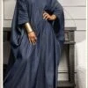 V Neck Cape Sleeve Loose Maxi Dress