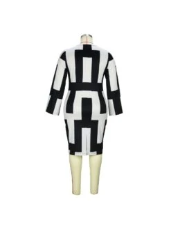 Geometric Pattern Split Hem Long Sleeve Midi Dress 13 Geometric Pattern Split Hem Long Sleeve Midi Dress -Define Your Shop P 20231101182219680 704