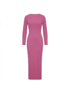 Solid Color Rib Bodycon Maxi Dress -Define Your Shop P 20231102100329773 463