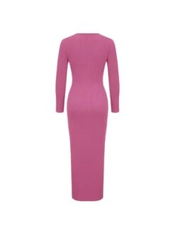 Solid Color Rib Bodycon Maxi Dress -Define Your Shop P 20231102100332360 881