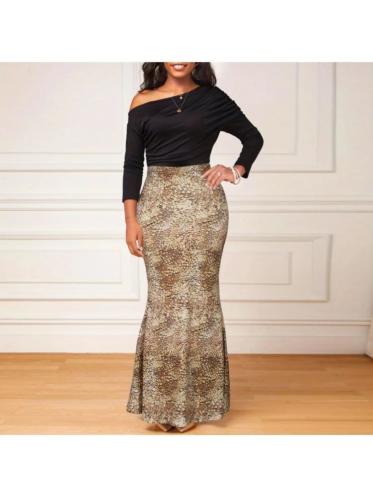 Irregular Inclined Shoulder Fitted Maxi Dresses 3 Irregular Inclined Shoulder Fitted Maxi Dresses