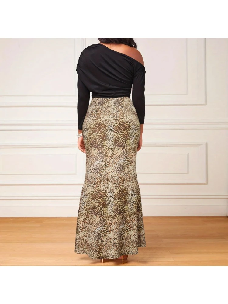 Irregular Inclined Shoulder Fitted Maxi Dresses 4 Irregular Inclined Shoulder Fitted Maxi Dresses - Image 2