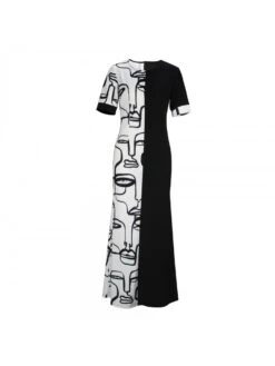 Round Neck Long Sleeve High Rise Short Sleeve Dress -Define Your Shop P 20231127114916252 125