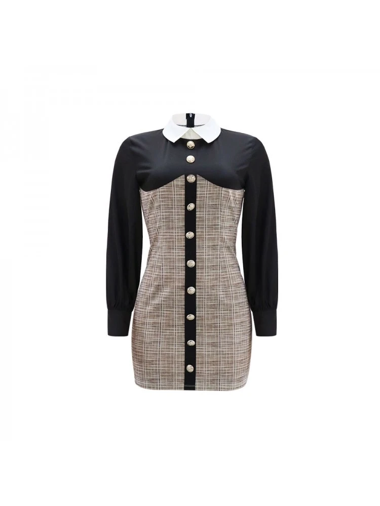 Patchwork Colorblock A-line Dress 6 Patchwork Colorblock A-line Dress - Image 4