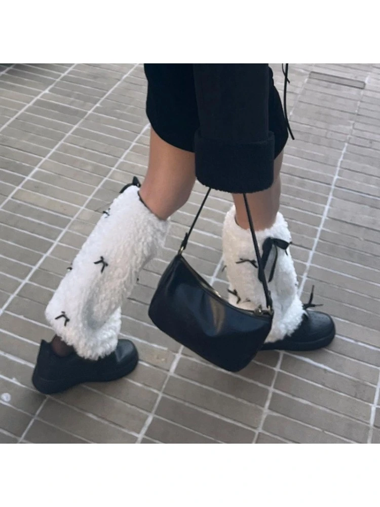 Fluff Bow Lace-Up Socks 8 Fluff Bow Lace-Up Socks - Image 6