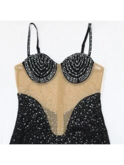 Patchwork High Rise Bodycon Short Dress -Define Your Shop P 20231204180438394 666