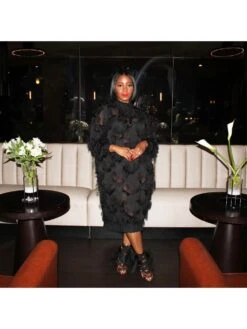 Lacework Chiffon Loose Fringe Dress -Define Your Shop P 20231213111026283 803