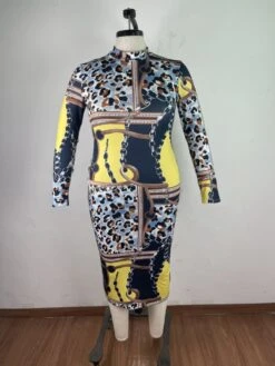 Leopard High Rise Bodycon Plus Size Dress -Define Your Shop P 20231213122633335 968