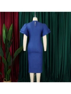 Patchwork Flared Sleeve Christmas Party Dress -Define Your Shop P 20231218144452875 316