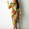 Colorblock Tie Dye Ruched Long Sleeves Dress 1 Colorblock Tie Dye Ruched Long Sleeves Dress -Define Your Shop P 20231221143940306 922