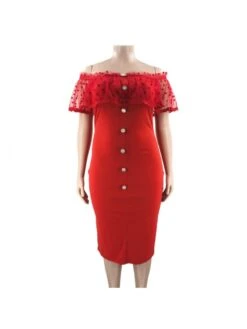 Ruched Colorblock Single Breasted Short Sleeve Dresses -Define Your Shop P 20240103150357327 309